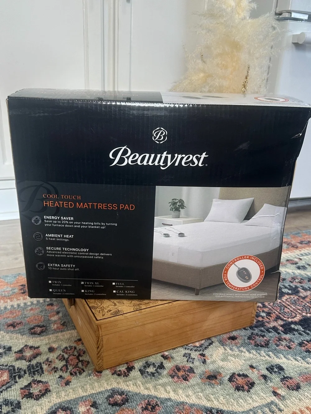 New Beauty Rest Cool Touch Heated Mattress Pad Size Twin XL New in Box